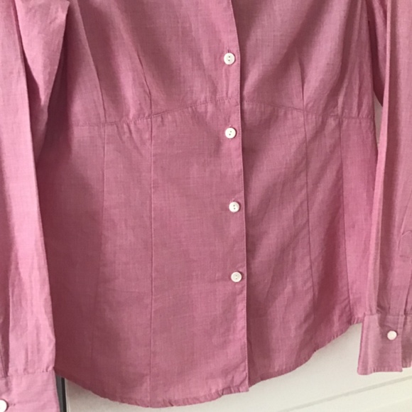 Like New Talbots Women’s Blouse Top Size 10 Cotton Raspberry Pink Shirt - Picture 9 of 12